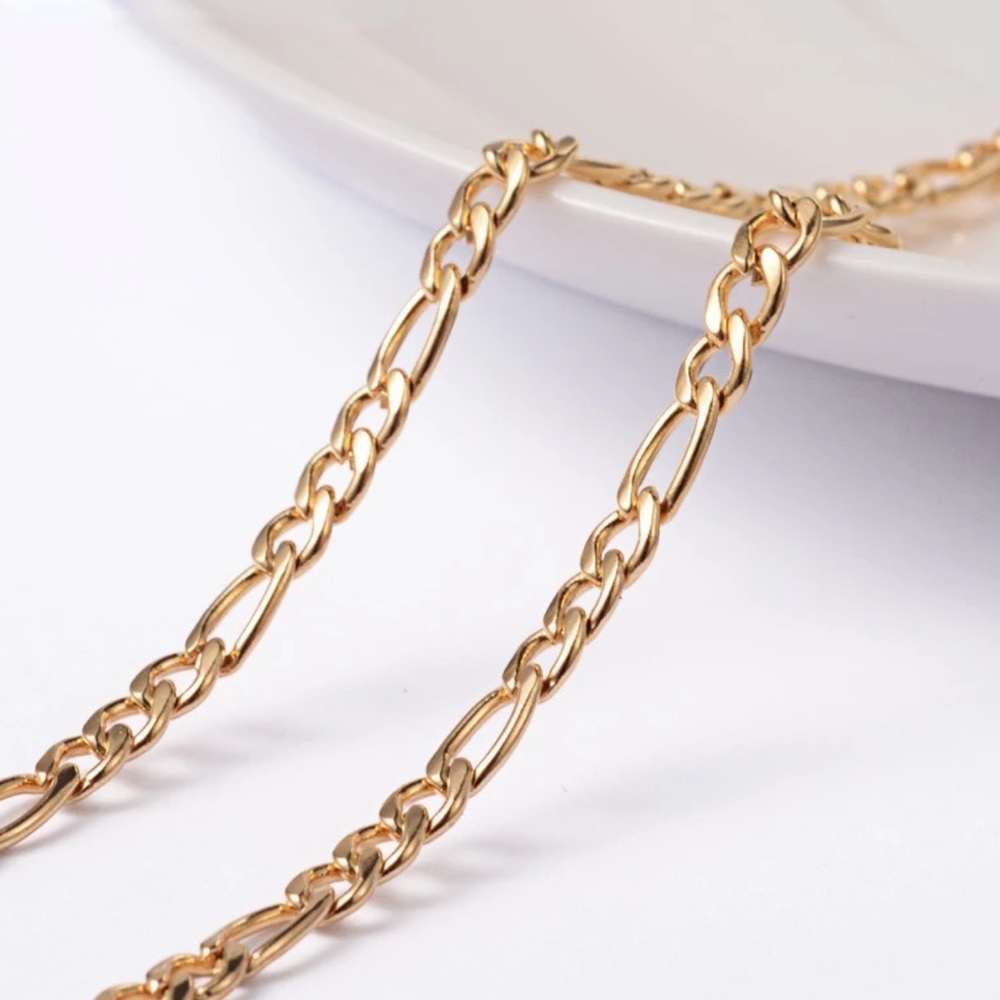 Stainless Steel Figaro Chains necklace unisex 5mm